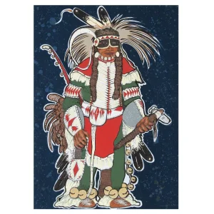 Kevin Red Star Crow Warrior Serigraph