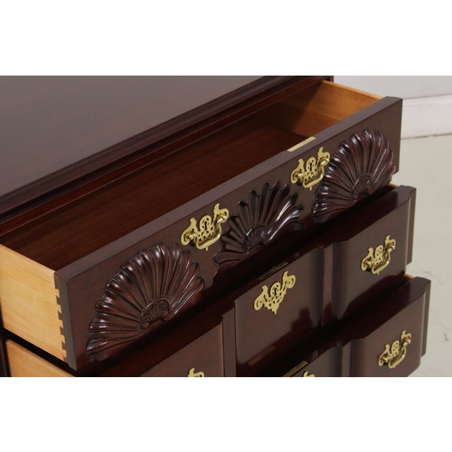 1990s Kindel Mahogany Block Front Goddard Chest For Sale - Image 5 of 16