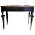 This classic writing desk features a rich wood top with a warm finish and a single center drawer for simple storage....