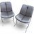 1970s Vintage Pieff Leather and Chrome Dining Chairs by Tim Bates for Harrods, 1970s, Set of 2 For Sale - Image 5 of 10