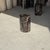 Stone Small Side Table in Black Petrified Wood with Beige Striations For Sale - Image 7 of 18
