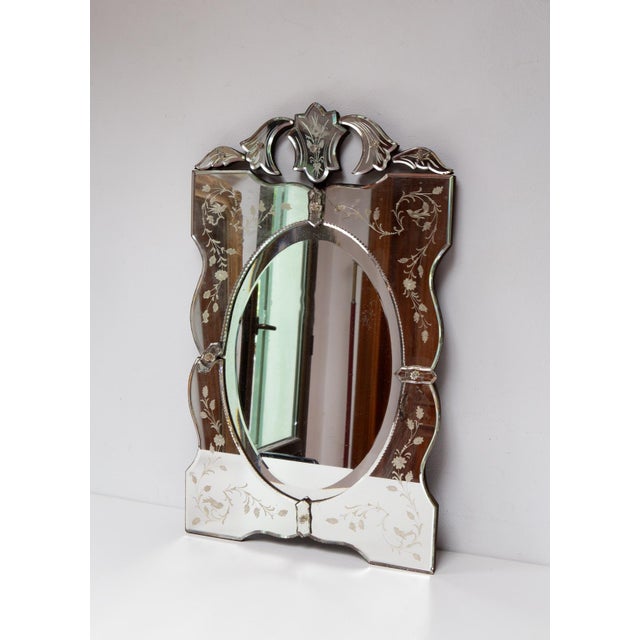 Vintage Venetian Birds Mirror, 1950 For Sale - Image 3 of 12