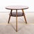 Wood Three-Legged Round Table with Circular Shelf, 1950s For Sale - Image 7 of 7