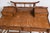 Pagoda Writing Desk British Colonial Style Rattan & Grasscloth For Sale - Image 4 of 10