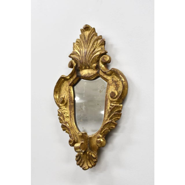 Mid 18th Century Pair of Antique Giltwood Mirrors From the 18th Century For Sale - Image 5 of 6