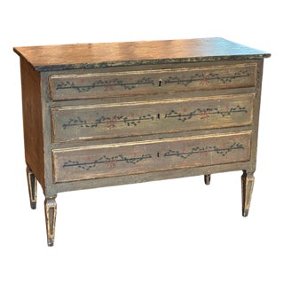 18th Century Italian Neoclassical Painted Chest For Sale