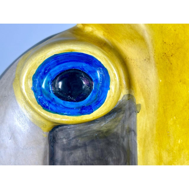 Mid 20th Century Cubist Stone Sculpture Bust: Abstract Face, Primary Colors For Sale - Image 10 of 10