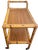 1960s 1960s Burnt Bamboo & Rattan Wrapped Two-Tier Drinks or Bar Cart on Casters For Sale - Image 5 of 12