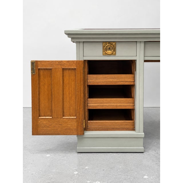 Art Nouveau Gentleman's Writing Desk by Fritz Nagel, Vienna, Austria, 1910s For Sale - Image 4 of 13