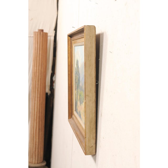 Wood Mid 20th Century Framed Impressionistic California Landscape For Sale - Image 7 of 12