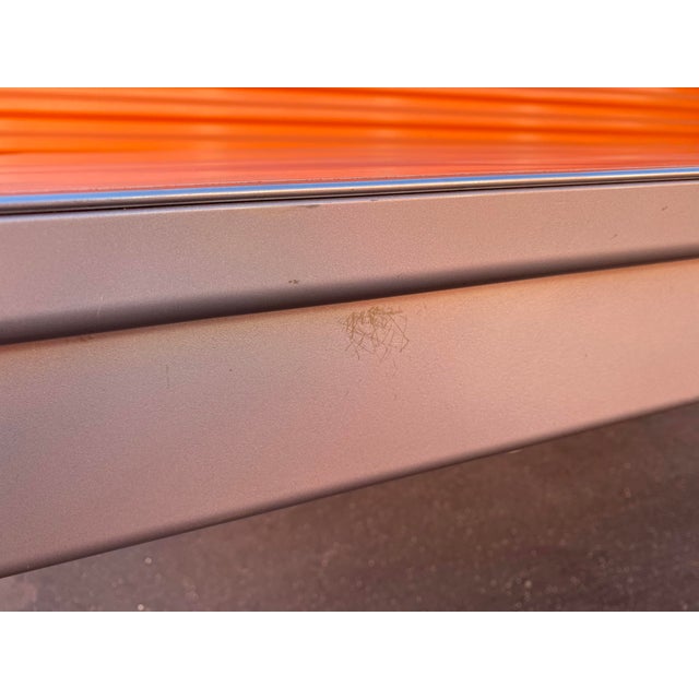 Vintage Mid Century Modern Metal Tanker Desk Table For Sale - Image 11 of 11