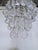 Hollywood Regency Vintage Filigree Floral Brass Rim With French Pendalogue Crystal Chandelier For Sale - Image 3 of 8