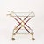 Brass and Burgundy Lacquered Wood Bar Cart by Cesare Lacca, Italy, 1950s For Sale - Image 3 of 15