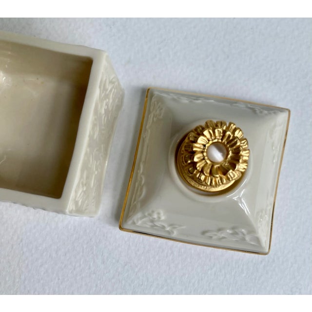 1980's Lenox "October" Lidded Porcelain Box For Sale In New York - Image 6 of 10