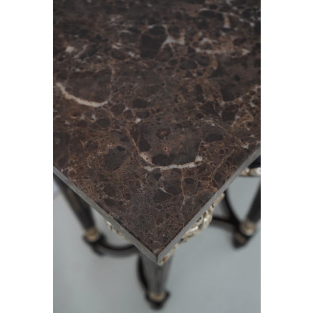 French Louis XVI Style Marble Top Console Table For Sale - Image 4 of 16
