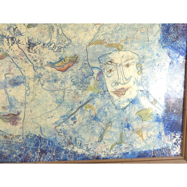 Original Abstract Expressionist Signed Charles Keeling Lassiter Oil Painting Mixed Media on Canvas C. 1960 For Sale In New York - Image 6 of 11