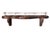 Mid 20th Century Vintage Wooden Wall Shelf With Brass Railing For Sale - Image 5 of 14