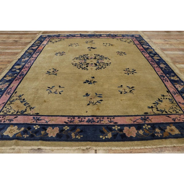 Textile Antique Chinese Peking Rug - 08'03 X 09'08 For Sale - Image 7 of 9
