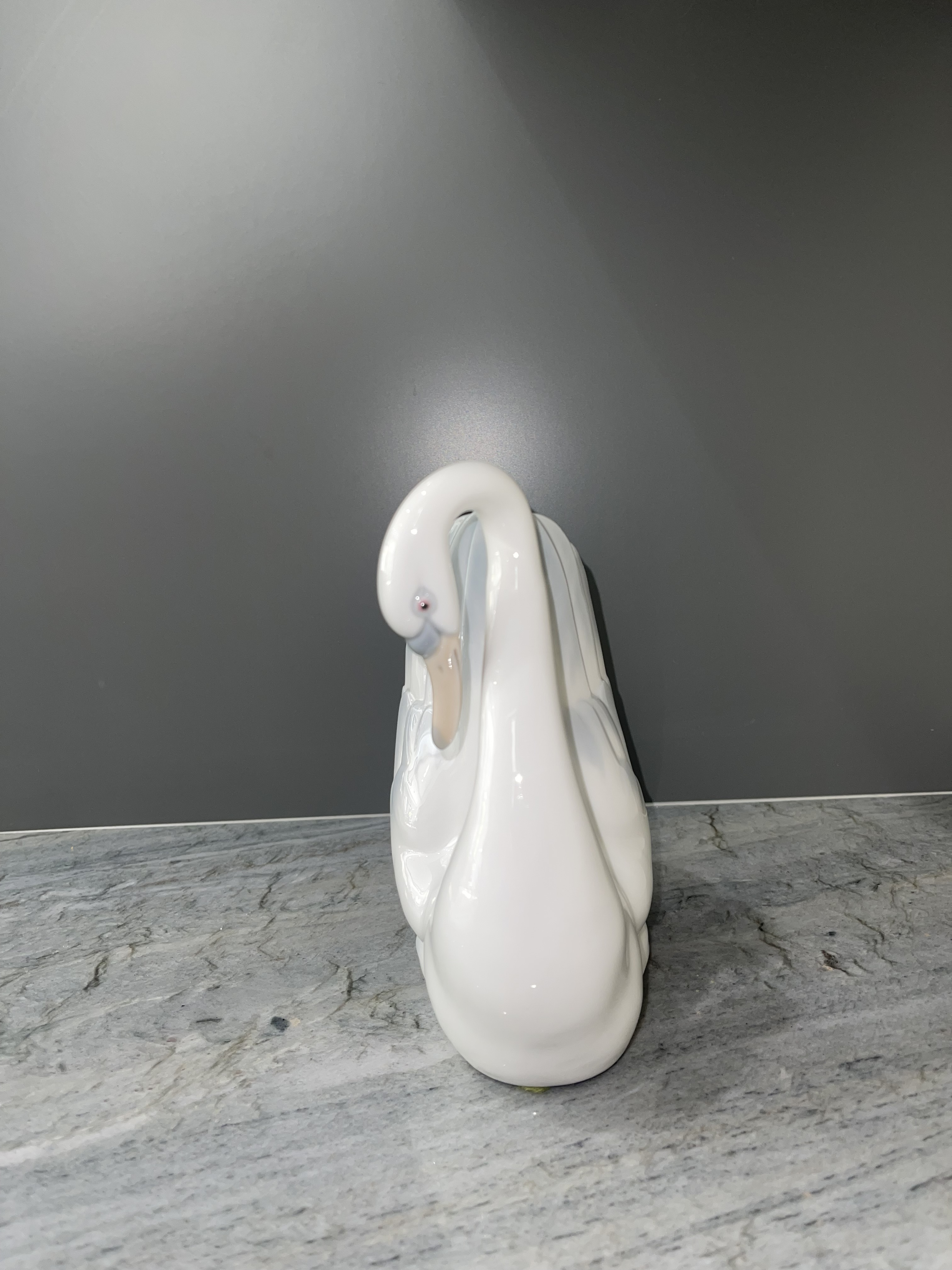 Vintage Nao by Lladro Daisa Porcelain Swan Vase | Chairish