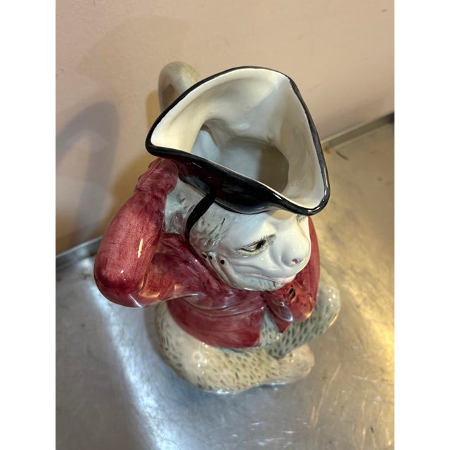 Mottahedeh Portugal ceramic monkey pitcher. Excellent condition.