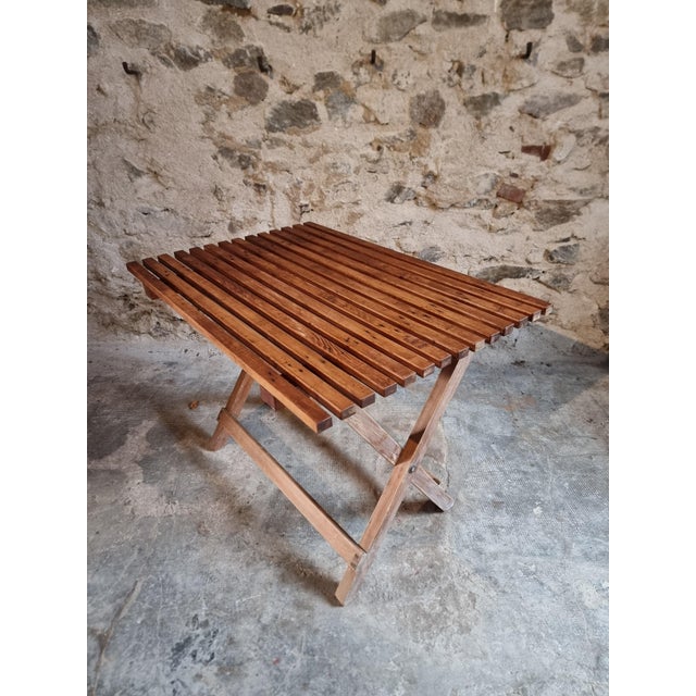 Mid-20th Century Folding Pine Table, 1950s For Sale - Image 18 of 18