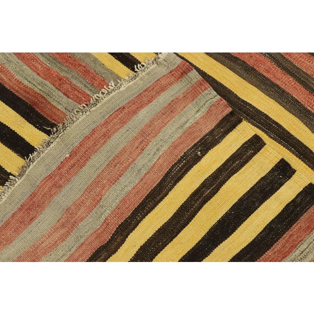 Mid 20th Century Vintage Turkish Striped Kilim Rug - 04'06 X 11'06 For Sale - Image 5 of 10