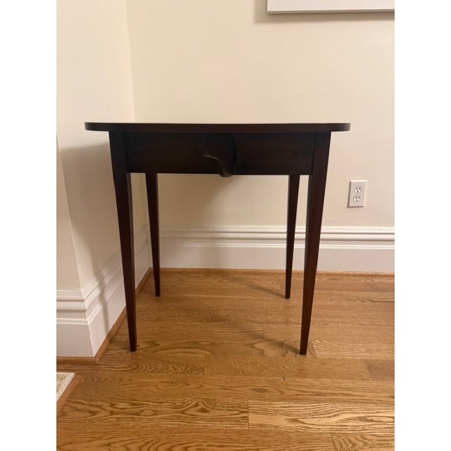 Late 20th Century Henkel Harris Georgian Mahogany Drop-Leaf Pembroke Side Table For Sale - Image 5 of 9