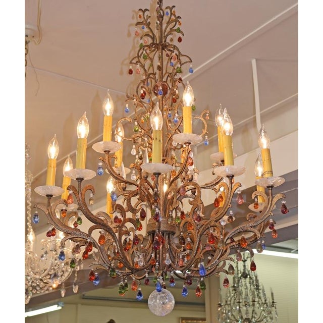 Schonbek Genisis 9882 Rock & Color Crystal 15 Light Chandelier For Sale In New York - Image 6 of 17