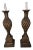 Vintage Large Thomas W. Morgan Silver Giltwood Pineapple Lamps - A Pair For Sale