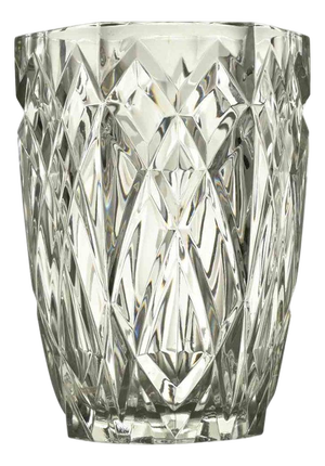 Vintage Italian Crystal Glass Vase, 1970s