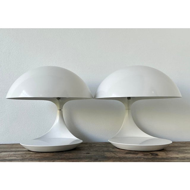 Metal Vintage MCM Elio Martinelli “Cobra” Lamps - A Pair For Sale - Image 7 of 10