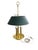 Elegant brass bouillotte-style desk lamp with double light and green metal shade. Classic French/English design, perfect...