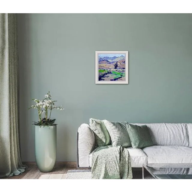 Contemporary Cowtrack Ranch, Contemporary Modern Oil Painting For Sale - Image 3 of 7