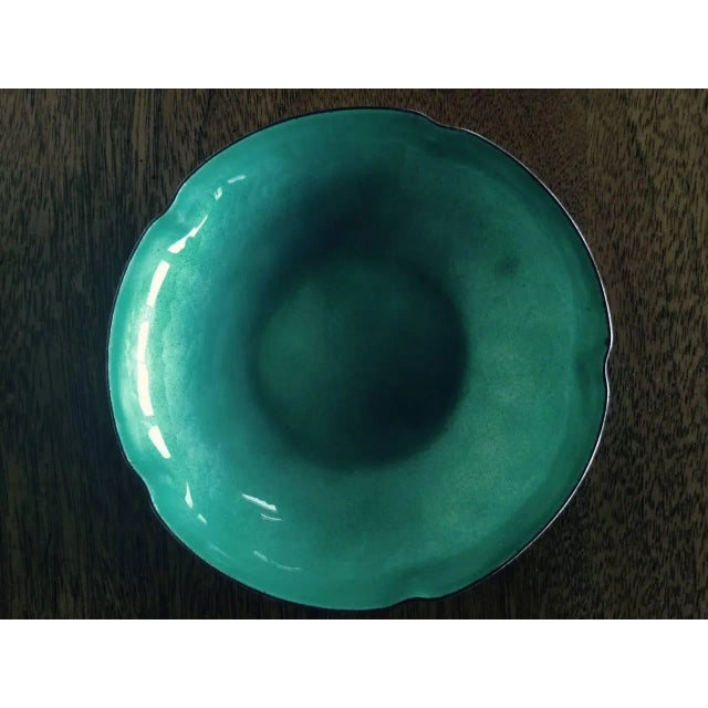 Modern Gertrude Twichell Sterling Silver Enamel Bowl For Sale - Image 3 of 3