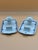 A charming matched pair of petite antique German porcelain chambersticks, circa 1890–1910. Each measures just 7” wide and...