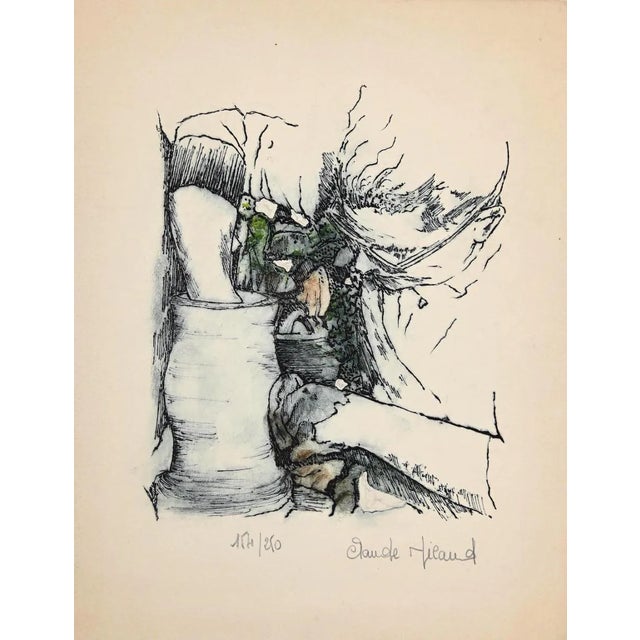 Claude Nicaud, Landscape, Lithograph, Late 20th Century For Sale