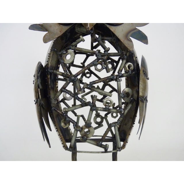 Large Brutalist Zoomorphic Metal Owl Sculpture, 1970s For Sale - Image 6 of 10