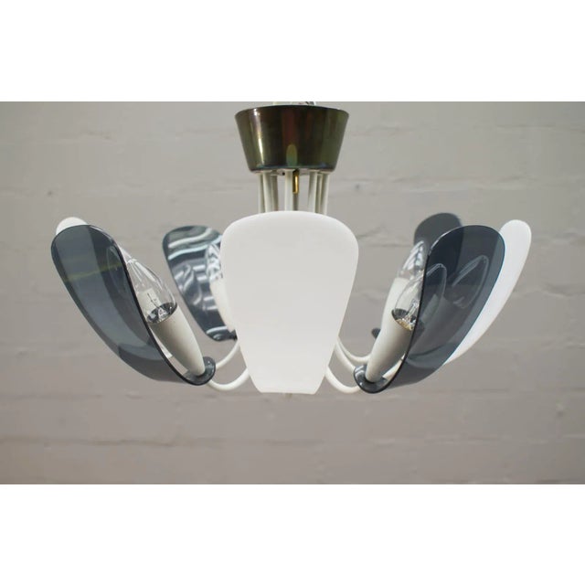 Mid-Century Modern Acrylic Glass and Brass Sputnik Lamp, 1950s For Sale - Image 3 of 11