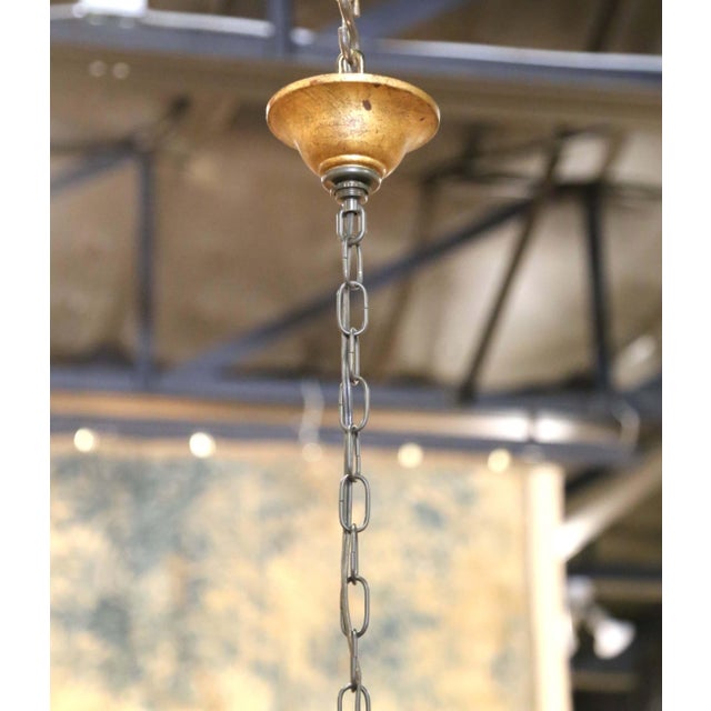 Green Early 20th Century French Louis XV Four-Light Porcelain Flower Chandelier For Sale - Image 8 of 8
