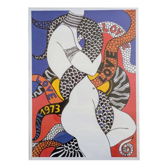Yves Saint Laurent, Love II, Color Screen Print, 1971 For Sale