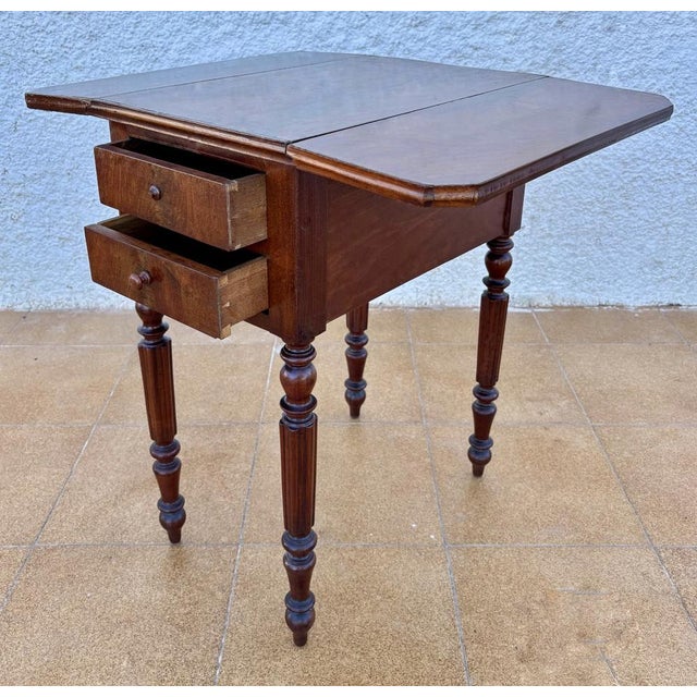 Antique Pembroke Folding Table, 1890s For Sale - Image 9 of 12