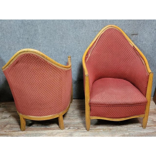 1920s Art Deco Armchairs after Paul Pollot, 1920s, Set of 2 For Sale - Image 5 of 7
