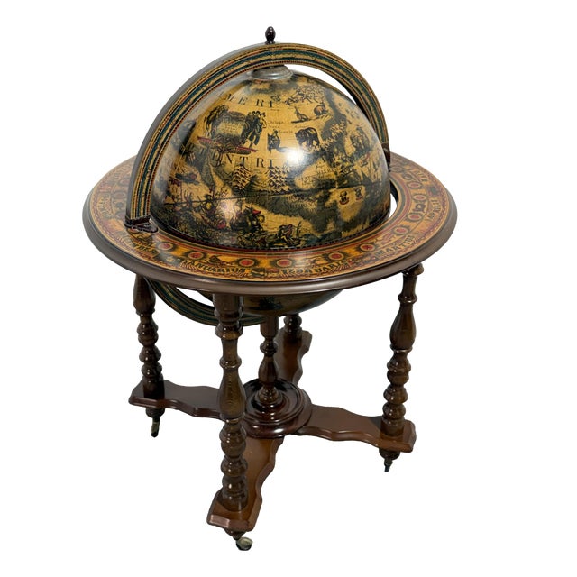 Large Globe Bar Cart, Italy, 1970 For Sale