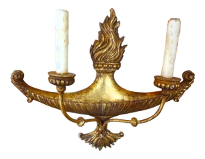 Italian 19th Century Gilt Wood Sconces, Pair