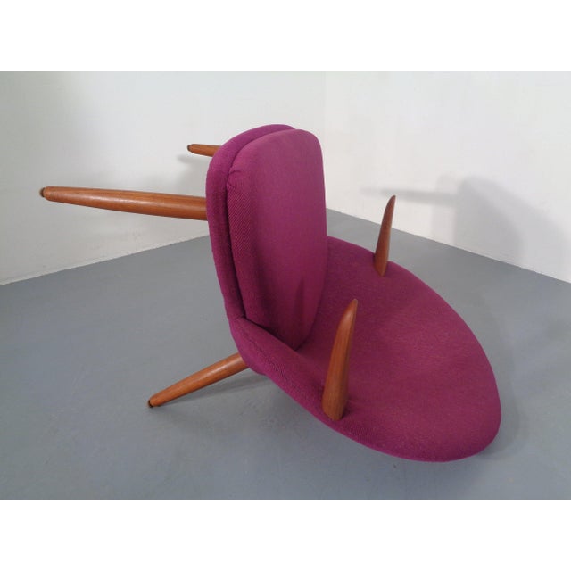 Purple Teak Armchair by Kurt Olsen for Glostrup, Denmark, 1950s For Sale - Image 13 of 18