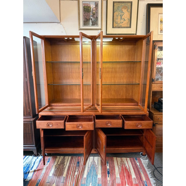 Chinese Chinese Ming Style Rosewood Display Cabinet For Sale - Image 3 of 12