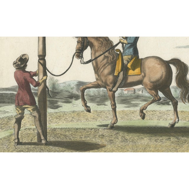 Georg Simon Winter von Adlersflügel, Horse Training at the Pillar Baroque Riding School, 1678, Print For Sale - Image 6 of 9