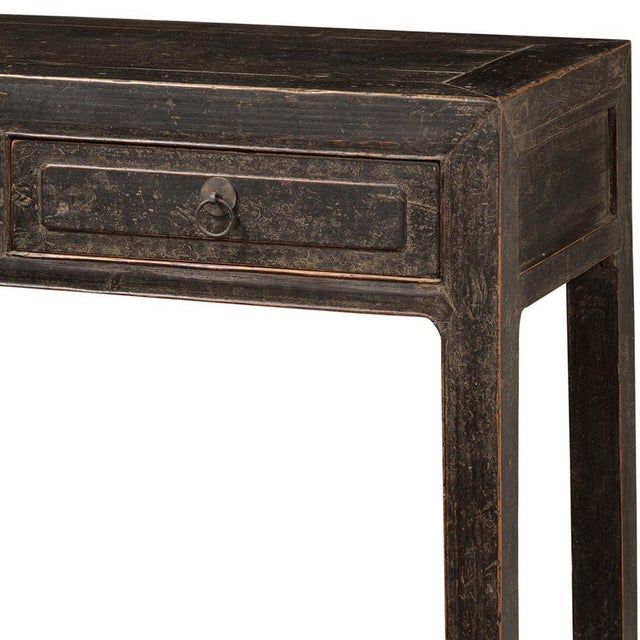 Black Lacquer Side Table with Drawers For Sale - Image 4 of 9