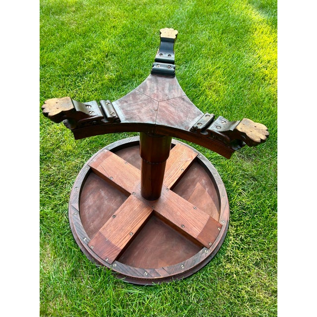 Antique, Mahogany, English, Pedestal Table, With Carved, Claw Feet, Late 19th Century For Sale - Image 11 of 11