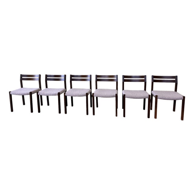 Model 401 Dining Chairs by Jørgen Henrik Møller for JL Møllers, 1960s, Set of 6 For Sale